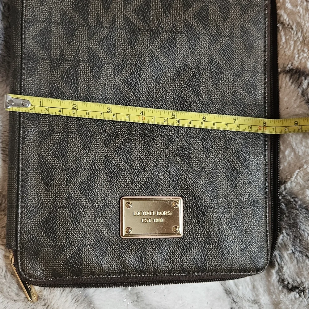 Michael Kors Dark Brown Logo Tablet Sleeve